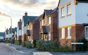 Houses-in-England-with-typical-red-bricks-at-sunset-Guaranteed Rent in Birmingham