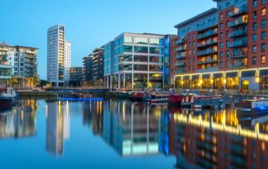 Leeds-waterfront-with-modern-developments-part-of-Property-Hotspots-UK