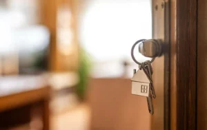 Keys-in-care-home-investment-property-door